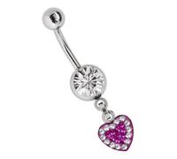 Bauchnabelpiercing ADELIA´S "Piercing Bauchnabelpiercing", lila, Piercings, Damen, onesize, Chirurgiestahl, Banane mit 8 mm Zirkoniakugel in klar (43055245-0) lila