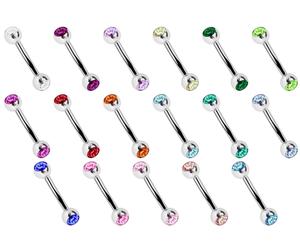 Bauchnabelpiercing ADELIA´S "Piercing - Bauchnabelpiercing Titan Banane Zirkonia", hellblau, Piercings, Damen, Banane mit Zirkonia, 1,2 mm Länge, 1,2 mm Stärke, Titan (79057631-0) hellblau