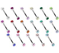 Bauchnabelpiercing ADELIA´S "Piercing - Bauchnabelpiercing Titan Banane Zirkonia", hellblau, türkis, Piercings, Damen, Banane mit Zirkonia, 1,2 mm Länge, 1,2 mm Stärke, Titan (82501160-0) hellblau, tü
