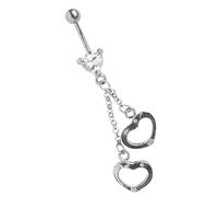 Bauchnabelpiercing ADELIA´S "Piercing Bauchnabelpiercing", transparent (klar), Piercings, Damen, onesize, Titan, Mit Handschellen in Form eines Herzes (88307238-0) klar