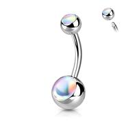 Bauchnabelpiercing Kugel Glänzender Sythetik Stein