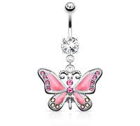 Bauchnabelpiercing Schmetterling beweglich Zirkonia