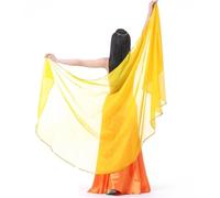 Bauchtanz Schal Bauchtanz-Schleier, Schmetterling, Motten, Flügel, einfarbig, Chiffon, Kopftuch, Schal, 250 x 120 cm. Bauchtanz Seidentuch (Color : Yellow)