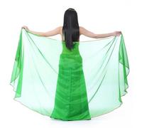 Bauchtanz Schal Bauchtanz-Schleier, Schmetterling, Motten, Flügel, einfarbig, Chiffon, Kopftuch, Schal, 250 x 120 cm. Bauchtanz Seidentuch (Color : Dark Green)