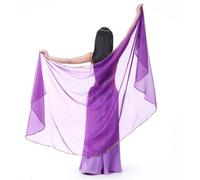 Bauchtanz Schal Bauchtanz-Schleier, Schmetterling, Motten, Flügel, einfarbig, Chiffon, Kopftuch, Schal, 250 x 120 cm. Bauchtanz Seidentuch (Color : Purple)