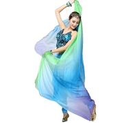 Bauchtanz Schleier Neuheit Gradient Schleier Schal Gesicht Schal wickeln Schal Mode Frauen Tanzen Bauch Kostüm Seide-wie Bauchtanz Bauchtanz Schleier Halbrund ( Color : As the picture show-01 , Size :