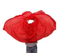 Bauchtanz Seidentuch Echte Bauchtanz-Seidenschleier, Farbverlaufsschal, Performance-Schal, handgefertigt, natürliche echte Seide, handgeworfen, for Erwachsene und Frauen.(Color:Red,Size:270x114cm)