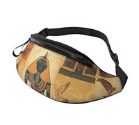 Bauchtasche aus der antiken Ägypten-Serie für Herren und Damen, wasserdichte Sport-Hüfttasche, modische Gürteltasche, Umhängetasche, Hüfttasche mit verstellbarem Riemen, große Schultertasche