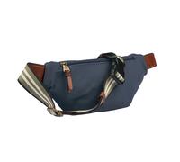 Bauchtasche CAMEL ACTIVE "Bari", Damen, Gr. B/H/T: 33cm x 13cm x 7cm, blau, Nylon, kontrastfarbene Details, Taschen, aus hochwertigem matten Nylon mit gestreiftem Gewebeband (10316714-0) blau