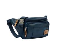 Bauchtasche CAMEL ACTIVE "Laos", Damen, Gr. B/H/T: 29cm x 16cm x 11cm, blau, Lederimitat, Retro, beschichtet, kontrastfarbene Details, leichte Abriebeffekte, Taschen, funktionaler Begleiter mit sportl