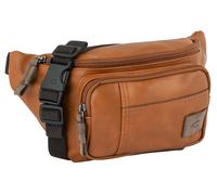 Bauchtasche CAMEL ACTIVE "Laos", Damen, Gr. B/H/T: 29cm x 16cm x 11cm, braun, Lederimitat, Retro, beschichtet, kontrastfarbene Details, leichte Abriebeffekte, Taschen, Unisex Gürteltasche, Crossbody-B