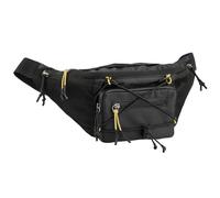 Bauchtasche CAMEL ACTIVE "Shores", Damen, Gr. B/H/T: 36cm x 17cm x 12cm, schwarz, Polyester, beschichtet, clean, unifarben mit Farbeinsätzen, Taschen, Herren Gürteltasche, ultraleicht mit sportiver Sc