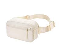 Bauchtasche Damen Gürteltasche Herren, Mode Sport Hüfttaschen Klein Umhängetasche Frauen Brustbeutel Canvas Crossbody Bag mit verstellbarem Riemen (Beige)