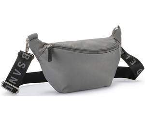 Bauchtasche ELBSAND "Umhängetasche", Damen, Gr. B/H/T: 32cm x 14cm x 10cm, grau, Stoff, Textil, clean, unifarben, Taschen, Crossbody Bag, Gürteltasche, Brusttasche, Hüfttasche VEGAN (25697502-0) grau