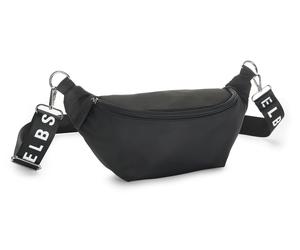 Bauchtasche ELBSAND "Umhängetasche", Damen, Gr. B/H/T: 32cm x 14cm x 10cm, schwarz, Stoff, Textil, clean, unifarben, Taschen, Crossbody Bag, Gürteltasche, Brusttasche, Hüfttasche VEGAN (49492832-0) sc