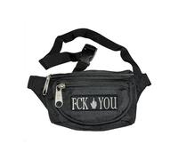 Bauchtasche FCK You in schwarz I Gürteltasche Hüfttasche Waist Hip Bag Black