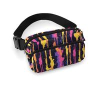 Bauchtasche für Damen, mit buntem abstraktem Streifendruck, modische Gürteltasche