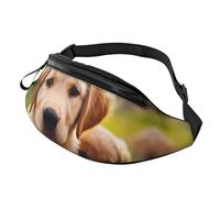 Bauchtasche für Damen und Herren, Bauchtasche mit verstellbarem Riemen, Golden Retriever Welpe, Schwarz, Einheitsgröße, Schwarz , one size