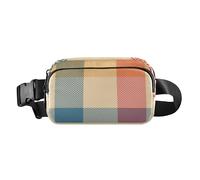 Bauchtasche für Damen und Herren, bunt, kariert, mit verstellbarem Gurt, für Einkaufen, Sport, Arbeit, Buffalo Karomuster, 1 size