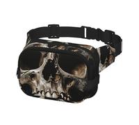 Bauchtasche für Damen und Herren, Crossbody-Bauchtasche mit Totenkopf-Motiv, mit verstellbarem Riemen, Hüfttasche
