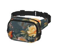 Bauchtasche für Damen und Herren, Crossbody-Hüfttasche, Blumen, Vögel, Gürteltasche mit verstellbarem Riemen, Hüfttasche