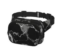 Bauchtasche für Damen und Herren, Gürteltasche aus schwarzem und weißem Marmor, mit verstellbaren Trägern, Brusttasche, Reise-Umhängetasche, Schwarz, Einheitsgröße, Schwarz , Einheitsgröße