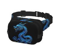 Bauchtasche für Damen und Herren, Gürteltasche, chinesischer Drache, mit verstellbaren Trägern, Brusttasche, Reise-Umhängetasche, Schwarz, Einheitsgröße, Schwarz , Einheitsgröße