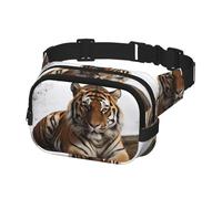 Bauchtasche für Damen und Herren, Gürteltasche, großer Tiger, Hüfttasche mit verstellbaren Trägern, Brusttasche, Reise-Umhängetasche, Schwarz, Einheitsgröße, Schwarz , Einheitsgröße