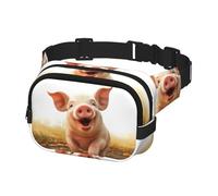 Bauchtasche für Damen und Herren, Gürteltasche, lächelnde Hüfttasche mit verstellbaren Trägern, Brusttasche, Reise-Umhängetasche, Schwarz, Einheitsgröße, Schwarz , Einheitsgröße