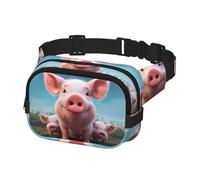 Bauchtasche für Damen und Herren, Gürteltasche, lächelnde Hüfttasche mit verstellbaren Trägern, Brusttasche, Reise-Umhängetasche, Schwarz, Einheitsgröße, Schwarz , Einheitsgröße