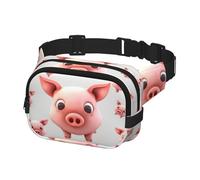 Bauchtasche für Damen und Herren, Gürteltasche, lächelnde Hüfttasche mit verstellbaren Trägern, Brusttasche, Reise-Umhängetasche, Schwarz, Einheitsgröße, Schwarz , Einheitsgröße