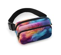 Bauchtasche für Damen und Herren, Gürteltasche mit verstellbarem Riemen, Gay Pride, Regenbogen-Hüfttasche für den Alltag, Farbverlauf, 20x13cm