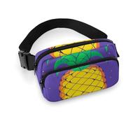 Bauchtasche für Damen und Herren, Gürteltasche mit verstellbarem Riemen, niedliche Kuh, gepunktet, Hüfttasche für den Alltag, Psych Ananas Zitat, 20x13cm