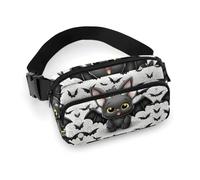 Bauchtasche für Damen und Herren, Gürteltasche mit verstellbarem Riemen, niedlicher Delfin, Schneeflocke, Hüfttasche für den Alltag, Niedlicher Fledermaus, 20x13cm