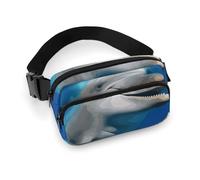 Bauchtasche für Damen und Herren, Gürteltasche mit verstellbarem Riemen, Panda-Hüfttasche für den Alltag, Glücklicher Delfin, 20x13cm