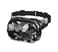 Bauchtasche für Damen und Herren, Gürteltasche, schwarz, grau, weiß, Camouflage, mit verstellbaren Trägern, Brusttasche, Reise-Umhängetasche, Schwarz, Einheitsgröße, Schwarz , Einheitsgröße