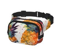 Bauchtasche für Damen und Herren, Gürteltasche, tropische Früchte, Aquarell, Ananas, mit verstellbaren Trägern, Brusttasche, Reise-Umhängetasche