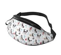 Bauchtasche für Damen und Herren, stilvolle Umhängetasche mit verstellbarem Schultergurt - Cartoon-niedlicher Husky-Hund, lustige Gürteltasche, Hüfttasche für Outdoor, Reisen, Sport, Laufen