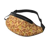 Bauchtasche für Damen und Herren, stilvolle Umhängetasche mit verstellbarem Schultergurt - niedliche Pizza-Ananas-Garnelen-Gürteltasche für Outdoor, Reisen, Sport, Laufen