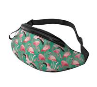 Bauchtasche für Damen und Herren, stilvolle Umhängetasche mit verstellbarem Schultergurt, tropischer Flamingo, Gürteltasche, Hüfttasche für Outdoor, Reisen, Sport, Laufen