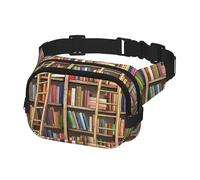 Bauchtasche für Damen und Herren, Umhängetasche, lustige Bücherregale, Gürteltasche mit verstellbarem Riemen, Hüfttasche