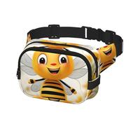Bauchtasche für Damen und Herren, Umhängetasche, niedliche Bienen, Gänseblümchen, Gürteltasche mit verstellbarem Riemen, Hüfttasche