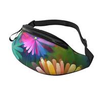 Bauchtasche für Herren und Damen, abstrakter Stil, bunte Blumen, wasserdichte Sport-Hüfttasche, modische Gürteltasche, Umhängetasche, Hüfttasche mit verstellbarem Riemen, große Schultertasche für