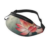 Bauchtasche für Herren und Damen, Crossbody-Hüfttasche, Blume und Libelle, Gürteltasche mit verstellbarem Riemen, Hüfttasche, Schwarz, Einheitsgröße, Schwarz , Einheitsgröße