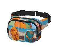 Bauchtasche für Herren und Damen, Crossbody-Hüfttasche, bunte Flip-Flops, Strandball-Gürteltasche mit verstellbarem Riemen, Hüfttasche