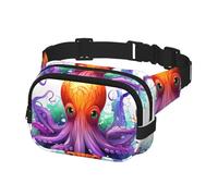 Bauchtasche für Herren und Damen, Crossbody-Hüfttasche, bunte Oktopus-Gürteltasche mit verstellbarem Riemen, Hüfttasche