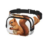 Bauchtasche für Herren und Damen, Crossbody-Hüfttasche, Eichhörnchen-Gürteltasche mit verstellbarem Riemen, Hüfttasche