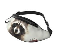 Bauchtasche für Herren und Damen, Crossbody-Hüfttasche, lustiger Waschbär-Gürteltasche mit verstellbarem Riemen, Hüfttasche, Schwarz, Einheitsgröße, Schwarz , Einheitsgröße