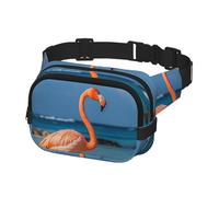 Bauchtasche für Herren und Damen, Crossbody-Hüfttasche, Strand, Flamingo, Gürteltasche mit verstellbarem Riemen, Hüfttasche, Schwarz, Einheitsgröße, Schwarz , Einheitsgröße