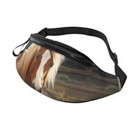 Bauchtasche für Herren und Damen, Umhängetasche, niedliches braunes Pferd, Gürteltasche mit verstellbarem Gurt, Hüfttasche, Schwarz, Einheitsgröße, Schwarz , Einheitsgröße